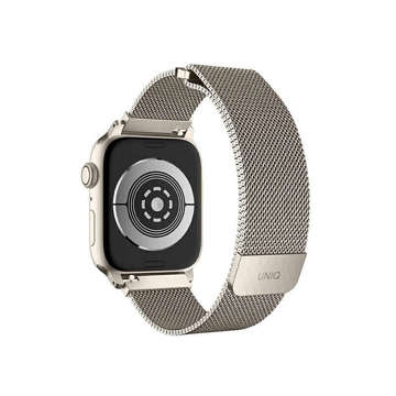 Hodinky Pasek UNIQ Dante Apple Watch Series 4/5/6/7/8/SE/SE2 42/44/45 mm hvězdné světlo z nerezové oceli