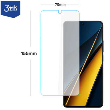 Hybridní sklo displeje pro Xiaomi Poco X6 Pro 5G 3mk Flexible Glass Lite FG FlexibleGlass nepraskající