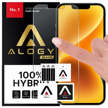 Hybridní sklo pro Apple iPhone 13 Pro Max ochranné sklo na displej Alogy Flexi Glass 9H Case Friendly na plochý displej