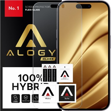 Hybridní sklo pro Apple iPhone 14 Pro Max ochranné sklo na displej Alogy Flexi Glass 9H Case Friendly na plochý displej