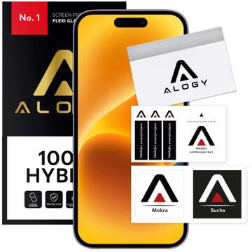 Hybridní sklo pro Apple iPhone 14 Pro Max ochranné sklo na displej Alogy Flexi Glass 9H Case Friendly na plochý displej