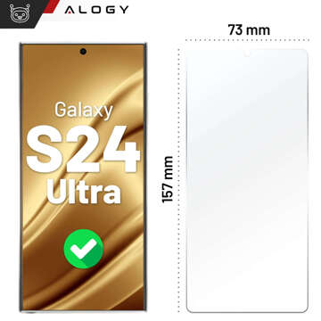 Hybridní sklo pro Samsung Galaxy S24 Ultra ochranné sklo Alogy Flexi Glass 9H Case Friendly pro plochý displej