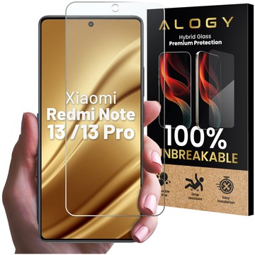 Hybridní sklo pro Xiaomi Redmi Note 13 / Note 13 Pro Screen Protector Alogy Flexi Glass 9H Case Friendly Flat Screen Protector