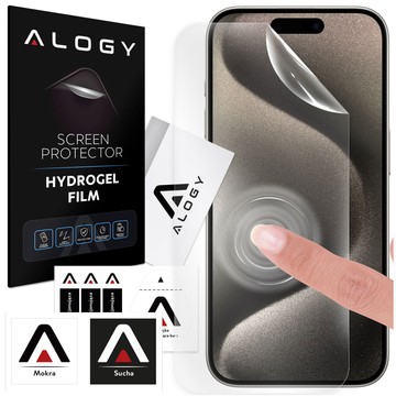 Hydrogelová fólie pro Apple iPhone X XR 11 12 13 14 15 PRO MAX MINI PLUS ochranná fólie na displej telefonu Alogy hydrogelová fólie