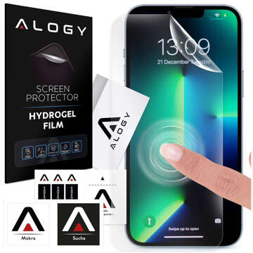 Hydrogelová fólie pro iPhone 13 Pro Max, ochranná fólie na displej telefonu Alogy Hydrogel Film