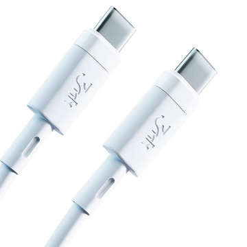 Hyper silikonový kabel 3mk USB-C na USB-C typu C PD QC3.0 60W 3A 1m bílý