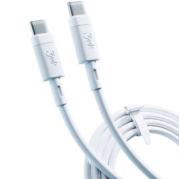 Hyper silikonový kabel 3mk USB-C na USB-C typu C PD QC3.0 60W 3A 1m bílý