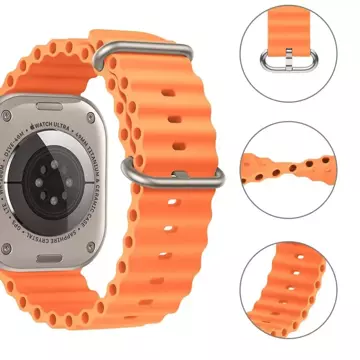 ICONBAND PRO APPLE HODINKY 4 / 5 / 6 / 7 / 8 / SE / ULTRA (42 / 44 / 45 / 49 MM) ORANŽOVÉ