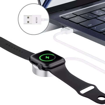 Indukční nabíjecí kabel 120cm UltraBoost magnetický nabíjecí kabel pro Apple Watch White