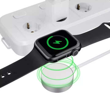 Indukční nabíjecí kabel 120cm UltraBoost magnetický nabíjecí kabel pro Apple Watch White