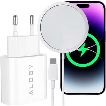 Indukční nabíječka Alogy pro bezdrátovou 20W MagSafe pro iPhone 12/13 / PRO / MAX / MINI síťová nabíječka