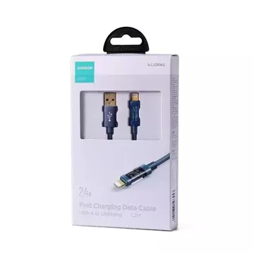 Joyroom USB kabel - Lightning pro nabíjení / přenos dat 2.4A 20W 1.2m modrý (S-UL012A12)