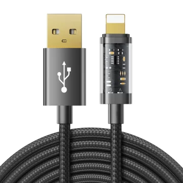 Joyroom USB kabel - Lightning pro nabíjení / přenos dat 2,4A 20W 2m černý (S-UL012A20)