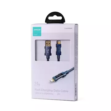 Joyroom USB kabel - Lightning pro nabíjení / přenos dat 2,4A 20W 2m modrý (S-UL012A20)