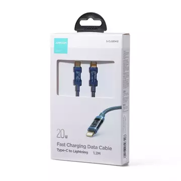 Joyroom kabel USB typu C - Lightning PD 20W 1,2m modrý (S-CL020A12-modrý)