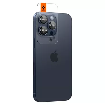 KRYT KAMERY SPIGEN OPTIK.TR ”EZ FIT” OCHRANA FOTOAPARÁTU 2BALENÍ IPHONE 14 PRO / PRO MAX / 15 PRO / PRO MAX BLUE TITANIUM