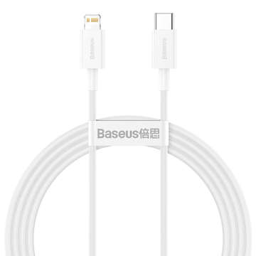 Kabel 1,5 m Baseus Superior USB-C Type C to Lightning PD 20W kabel Bílý