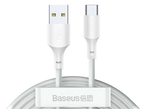 Kabel 1,5m kabel x2 Baseus USB - USB-C Typ C PD QC AFC 40W 5A Bílý