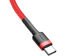 Kabel 2m Baseus Cafule 2x USB-C QC 3A PD červený