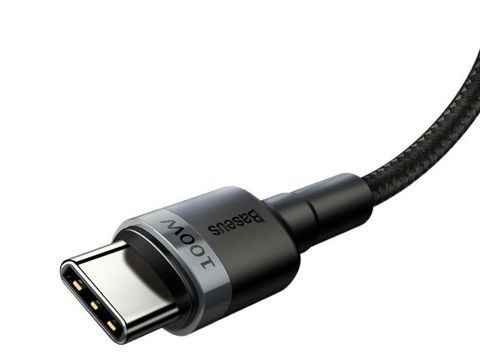 Kabel 2m Baseus Cafule USB-C Quick Charge 3.0 PD 2.0 100W 5A Szary