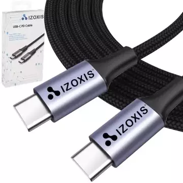 Kabel 2m Nylonový opletený kabel Vyztužený USB-C na USB-C Typ C PD QC 2.0 100W 5A