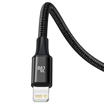 Kabel 3w1 Baseus Rapid Series USB-C do micro USB Lightning USB-C PD 20W 1,5m Czarny