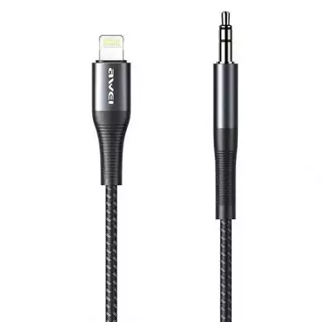 Kabel AWEI Adaptér CL-116L Lightning/Jack 3,5 černý/černý