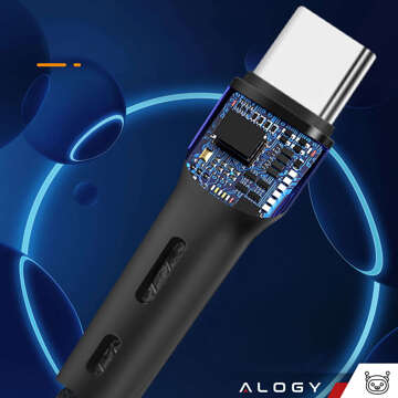 Kabel Alogy 2v1 USB-C to Lightning PowerDelivery pro Apple iPhone PD 60W 100cm černý