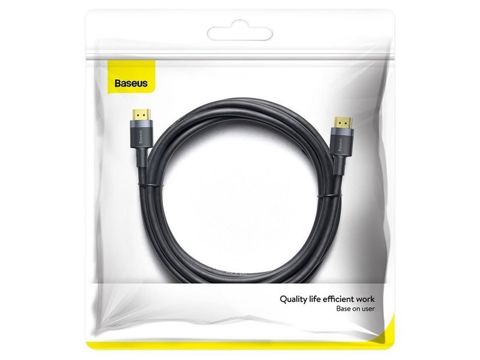 Kabel Baseus Cafule HDMI 2.0 4K FULL HD 3D 3m černá a šedá