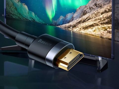 Kabel Baseus Cafule HDMI 2.0 4K FULL HD 3D 3m černá a šedá