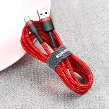 Kabel Baseus Kabel USB-C Typ C 2A 3m Červeno-černý