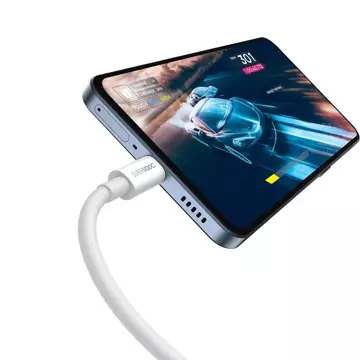 Kabel Baseus Superior Series SUPERVOOC USB-A na USB-C 65W 2m bílý