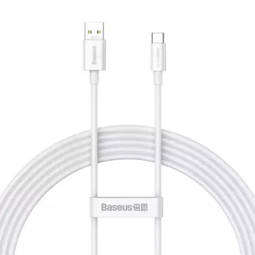 Kabel Baseus Superior Series SUPERVOOC USB-A na USB-C 65W 2m bílý