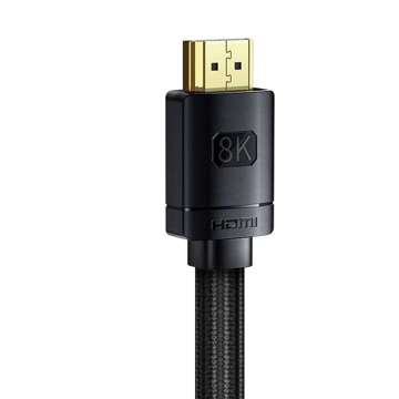 Kabel HDMI 2.1 Baseus High Definition Series, 8K 60Hz, 3D, HDR, 48Gbps, 1m (černý)