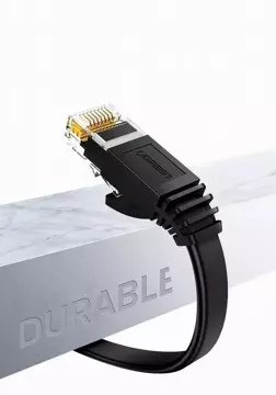 Kabel UGREEN Ethernet patch kabel RJ45 Cat 6 UTP 1000Mbps 20m černý (20166)