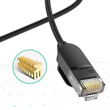 Kabel UGREEN Ethernet patch kabel RJ45 Cat 6A UTP 1000Mbps 1 m černý (70332)