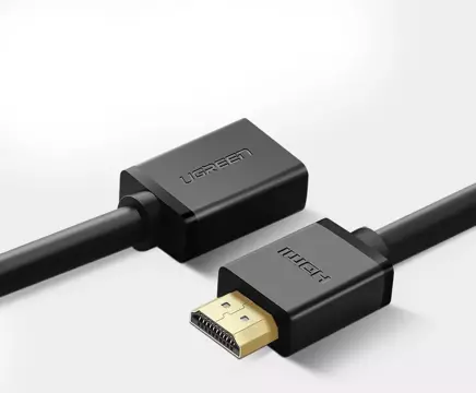 Kabel UGREEN prodlužovací kabel HDMI (samice) - HDMI (samec) 19 pin 1.4v 4K 60Hz 30AWG 2m černý (10142)