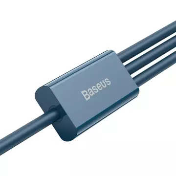 Kabel USB 3w1 Baseus Superior Series, USB do micro USB / USB-C / Lightning, 3,5 A, 1,2 m (niebieski)