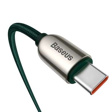 Kabel USB-C do USB-C Baseus Display, Power Delivery, 100W, 1m (zielony)