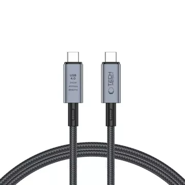 Kabel UltraBoost Max USB 4.0 8k 40 Gb/s Type-C PD240W 100 cm šedý