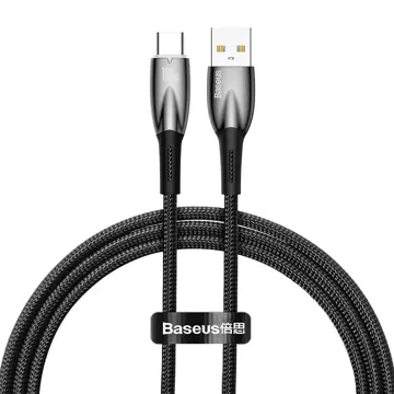 Kabel pro rychlé nabíjení Baseus Glimmer Series USB-A – USB-C 100 W 480 Mb/s 1 m černý