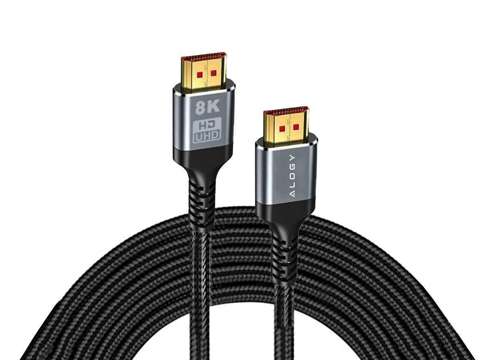 Kabel x2 HDMI 2.1 Alogy 2m 8K PREMIUM ULTRA High Speed ​​60Hz 48GBps Czarny