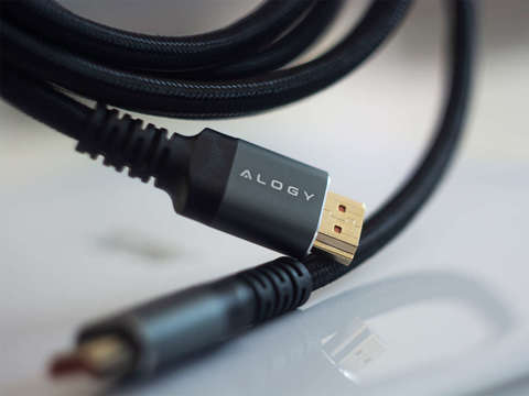 Kabel x2 HDMI 2.1 Alogy 8K 60Hz 48Gbps 3m Czarny