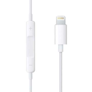 Kabelová sluchátka Ear Pods Lightning pro Apple iPhone iPad iPod do uší Bílá