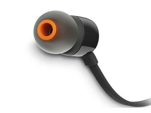 Kabelová sluchátka JBL T110 s mikrofonem černá