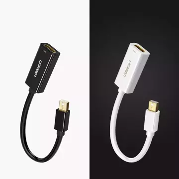 Kabelový adaptér UGREEN FHD (1080p) HDMI (samice) - Mini DisplayPort (samec - Thunderbolt 2.0) bílý (MD112 10460)