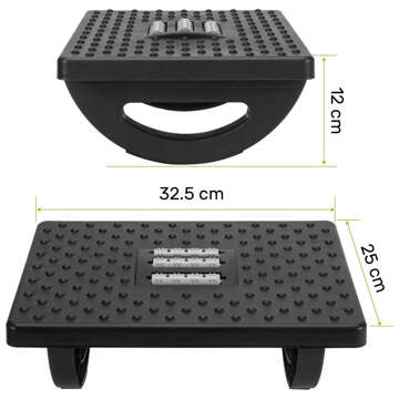 Kancelář opěrka nohou opěrka nohou masáž nohou pro kancelářskou práci nastavitelný úhel nastavení černá