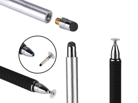 Kapacitní stylus Alogy 2v1 pro displej tabletového telefonu Silver