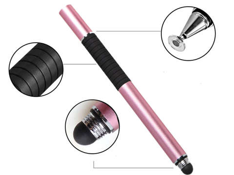 Kapacitní stylus Alogy 2v1 pro obrazovku tabletového telefonu Pink