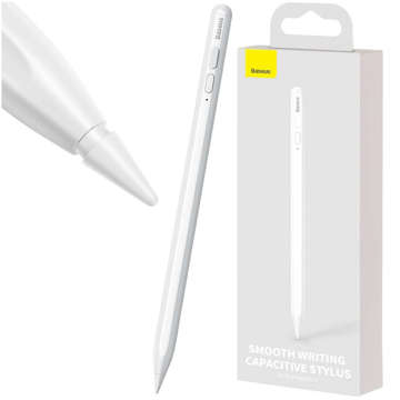 Kapacitní stylusové pero Baseus Stylus 2v1 pro Apple iPad White